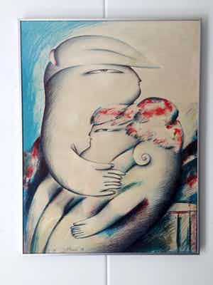 Jorg Reme - Lithografie, Ingelijst verkocht voor € 40!