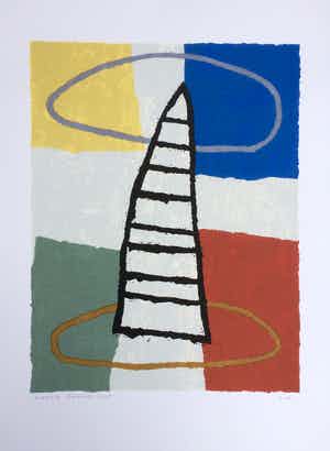 Harrie Gerritz - Toren in landschap - 2005. verkocht voor € 85!