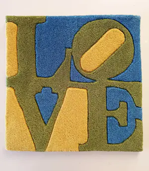 Robert Indiana - "Love"- Teppich - Limited Edition - signiert - nummeriert (40 x 40 cm) kopen? Bied vanaf 170!