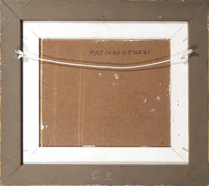 Lux Buurman - Olieverf op hardboard, Trompe l'oeil met vliegen - Ingelijst kopen? Bied vanaf 1!
