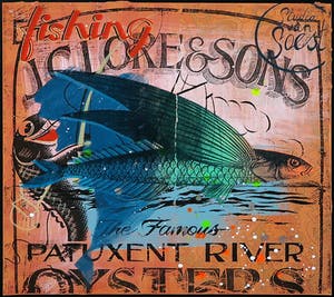 Suzanne van Soest - Zeefdruk, Flying fish - Ingelijst kopen? Bied vanaf 1!