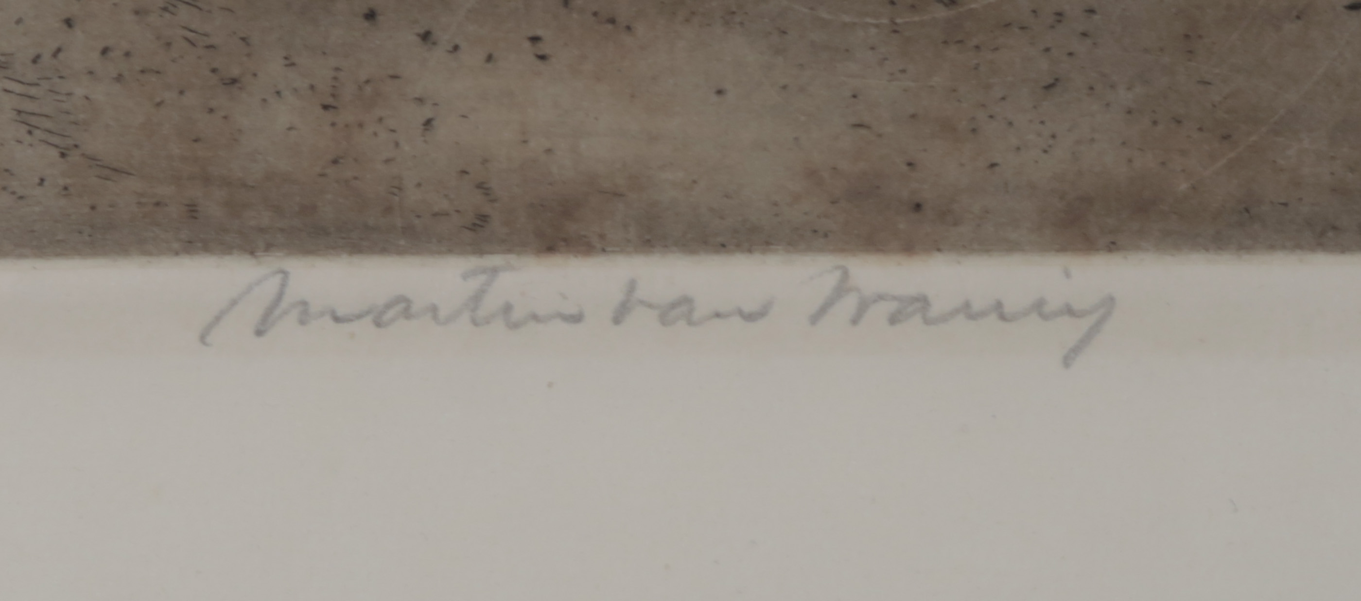 Martin van Waning - Ets, Boom in landschap kopen? Bied vanaf 20!