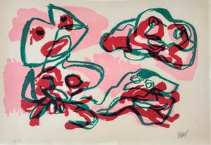 Karel Appel - Two Figures - Litho - E/A gesigneerd! kopen? Bied vanaf 625!