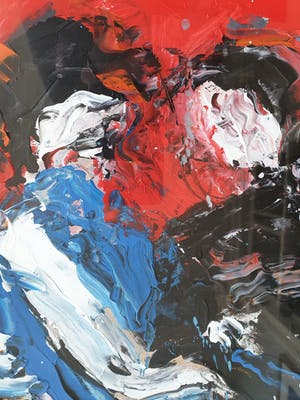 Gerriet Postma - Schilderij "Twee dansende figuren'- Ingelijst kopen? Bied vanaf 465!