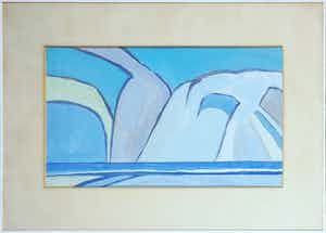 Paul Overhaus - Gemengde techniek met gouache, Branding - Ingelijst verkocht voor € 50!