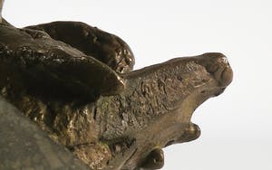 Gabriel Sterk - Twee bronzen ganzen op hardstenen voet kopen? Bied vanaf 200!