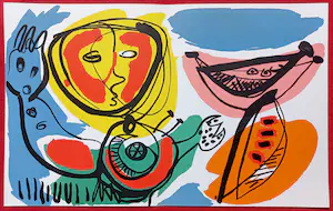 Anton Rooskens - Ariel 20, gesigneerde publicatie met twee originele litho’s kopen? Bied vanaf 175!