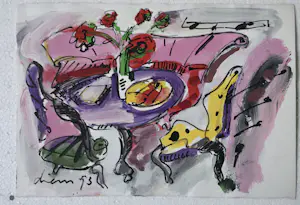 Peter Diem - gemengde techniek - table&chairs kopen? Bied vanaf 125!