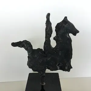 Brons (Onbekend) - Paard en mens kopen? Bied vanaf 1!