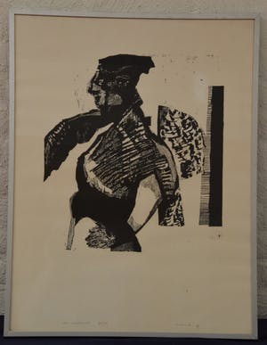 Manuel Kurpershoek - Een onbekende - 71/100 - 1989 - linosnede op papier kopen? Bied vanaf 20!