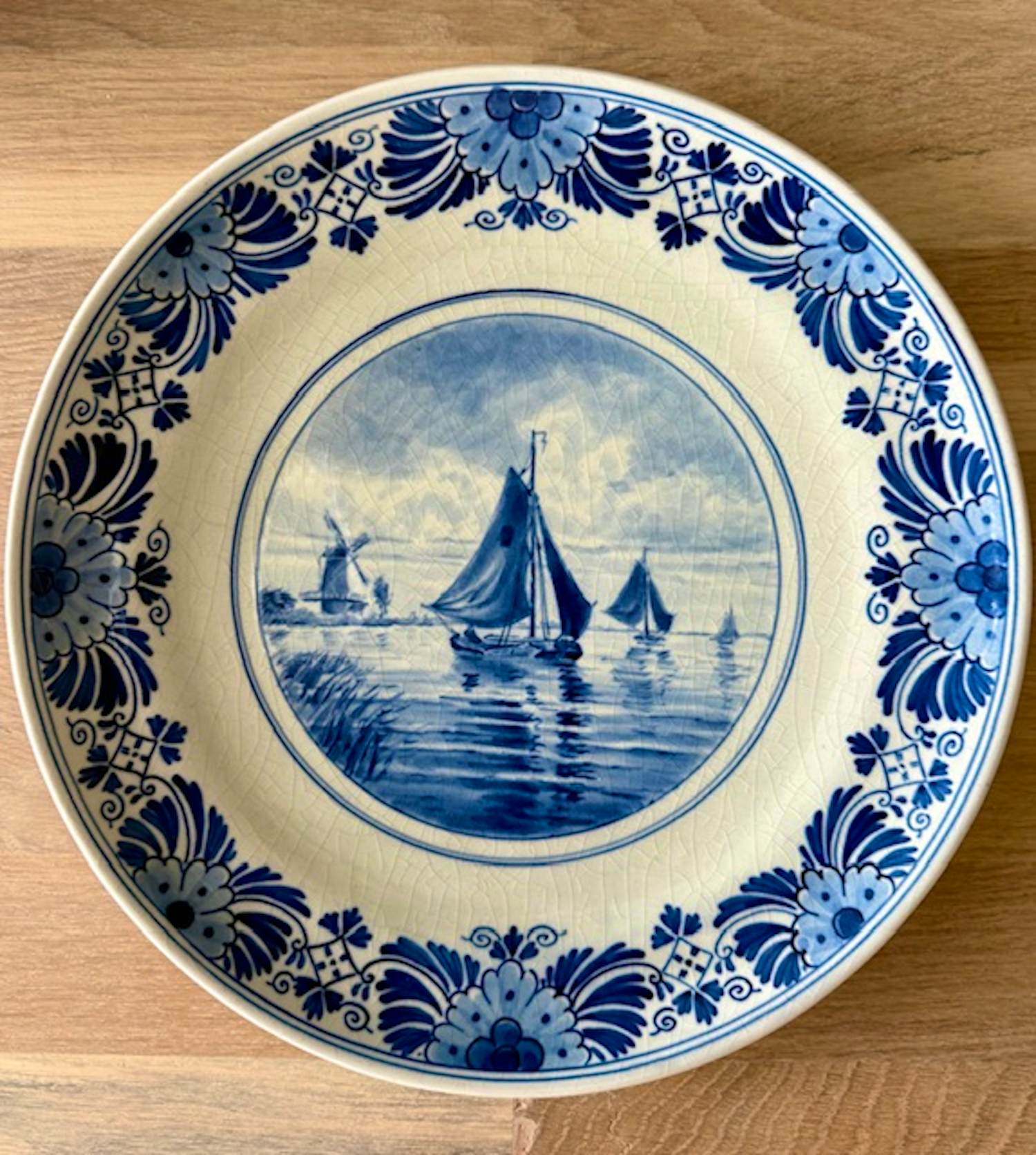 Porceleyne Fles - Sierbord met molen en zeilboten kopen? Bied vanaf 145!