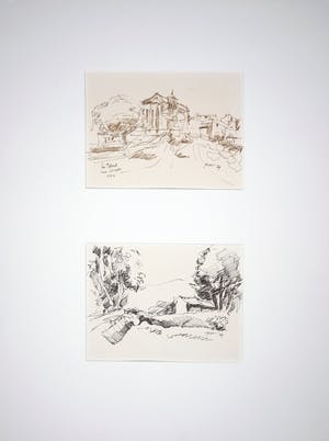 Piet Snoeren - Pentekening, Lot van twee uitzichten kopen? Bied vanaf 1!