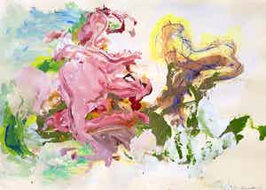 Jan Commandeur - Dordogne, gemengde techniek (mooi ingelijst, groot) verkocht voor € 295!