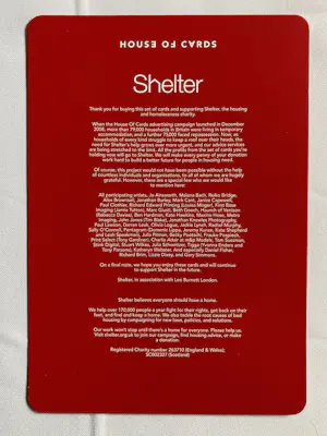 Damien Hirst - Leo Burnetts 'House of Cards'-campagne voor Shelter kopen? Bied vanaf 50!