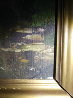 Niet of onleesbaar gesigneerd - Boerderij aan een rivier kopen? Bied vanaf 10!