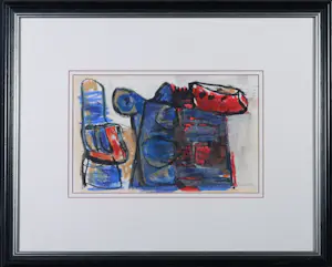 AcheterPiet Schoenmakers - Krijttekening, Zonder titel - Ingelijst? Enchérissez de 150!