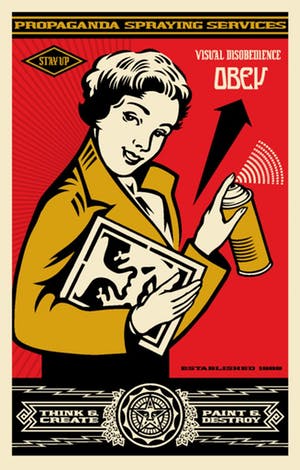 Shepard Fairey - OBEY STAY UP GIRL kaufen? Bieten Sie von 85!