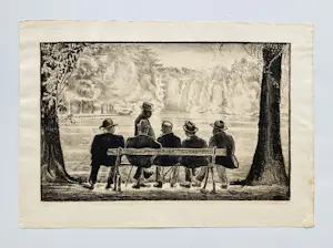 Dirk Hidde Nijland - Mannen op bankje kopen? Bied vanaf 45!