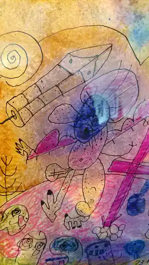 Paul Snoek (ps.) - hand coloured screen verkocht voor € 100!