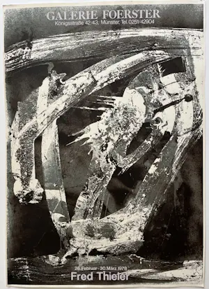 Fred Thieler - Andruck Exemplar Original Litho für Ausstellung 1978 - sehr rar Informel Unikat? kopen? Bied vanaf 220!
