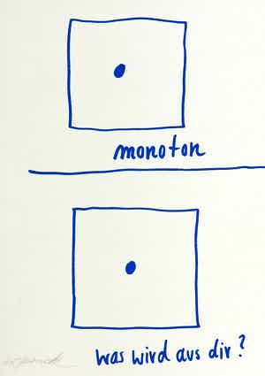 A.R. Penck - Litho, Monoton verkocht voor € 1!
