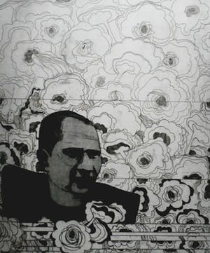 Kees Spermon - ets/aquatint: portret Kees Franse - 1967 kopen? Bied vanaf 45!