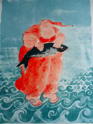 Ada Breedveld - Litho, Titel, Sea Woman verkauft für € 50!