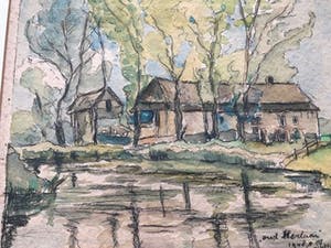 Niet of onleesbaar gesigneerd - gemengde techniek: boerderij te Oud Herlaar kopen? Bied vanaf 1!