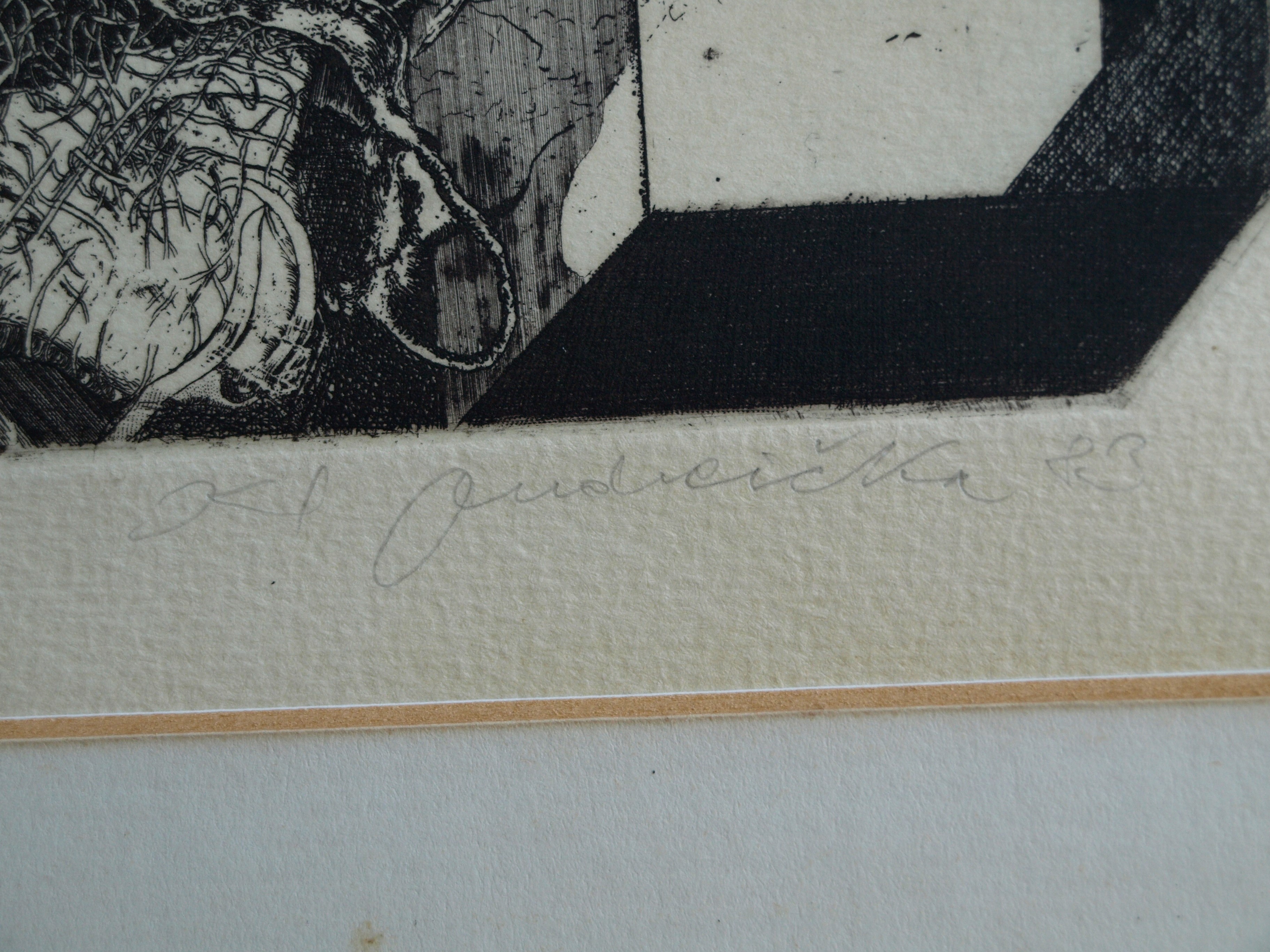 Karol Ondreicka - GROTE ets, “Moeder Aarde” – gesigneerd – 1983 – oplage 13 / 50 kopen? Bied vanaf 40!