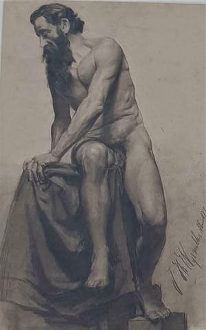 Jan Hillebrand Wijsmuller - Academische tekening kopen? Bied vanaf 250!