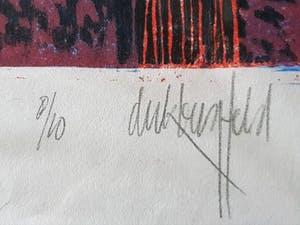 Niet of onleesbaar gesigneerd - Linosnede - Gesigneerd kopen? Bied vanaf 1!