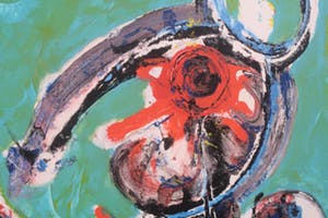 Jan te Wierik - Acryl op papier, Zonder titel - Ingelijst kopen? Bied vanaf 600!