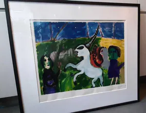 Eugene Brands - Zeefdruk. Eenhoorn kopen? Bied vanaf 325!