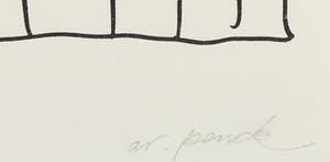 A.R. Penck - Zeldzame litho, Princip 5 kopen? Bied vanaf 1!