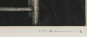 Joop Vegter - Mezzotint, Japie op een stoel kopen? Bied vanaf 80!