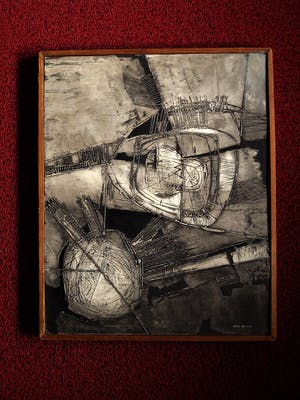 Gras Heyen - Veelzijdig Amsterdams Kunstenaar - Abstract in Grijs en Zwart - gesigneerd kopen? Bied vanaf 10!