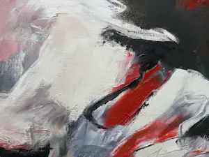 Charlotte Molenkamp - olieverf op doek | 'Vis in zwart' kopen? Bied vanaf 1500!