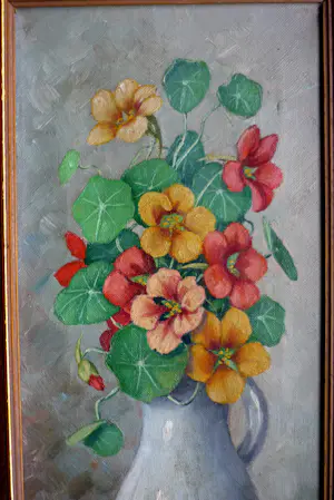 Huibert Schallenberg - Oost Indische kers - bloemstilleven in een vaasje kopen? Bied vanaf 125!