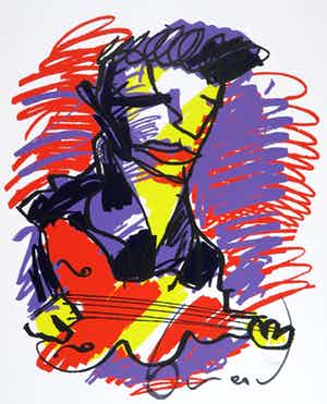 Herman Brood - Zeefdruk, Elvis verkocht voor € 150!