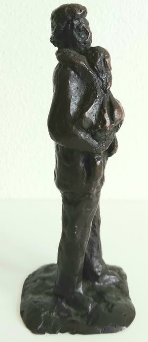 Brons (Onbekend) - man met kind op zijn armen kopen? Bied vanaf 1!