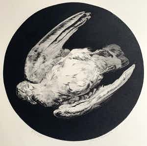 Dick Stolwijk - Ets | 'Dode duif' | 1969 verkocht voor € 60!