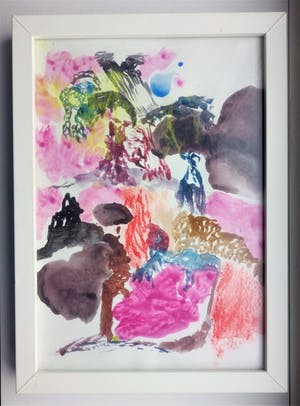 Paul Louis Van Den Bergh - Gemengde Techniek - "Volg" - Gesigneerd - Ingelijst - 2017 kopen? Bied vanaf 40!