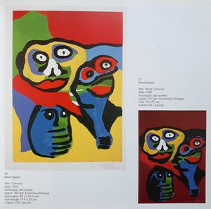 Karel Appel - Caracas, zeefdruk (netjes ingelijst, groot) kopen? Bied vanaf 1495!