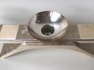 WMF - IKORA - verzilverde kaarsen standaard - met label en inscriptie kopen? Bied vanaf 39!