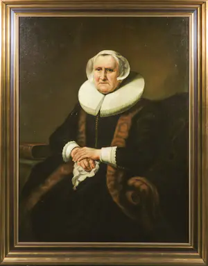 Arnold van de Laar - Olieverf op doek, Elisabeth Bas naar Ferdinand Bol - Ingelijst (Goot) kopen? Bied vanaf 500!