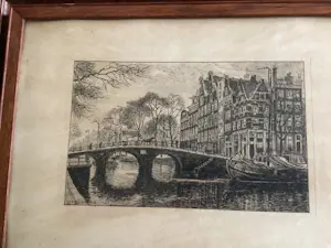 Louis Landre - 3 etsen van Amsterdam kopen? Bied vanaf 75!