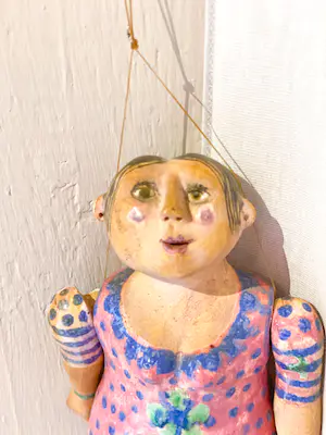 Niet of onleesbaar gesigneerd - Vintage hangende keramiek kunstwerk, pop, jaren '70 kopen? Bied vanaf 1!