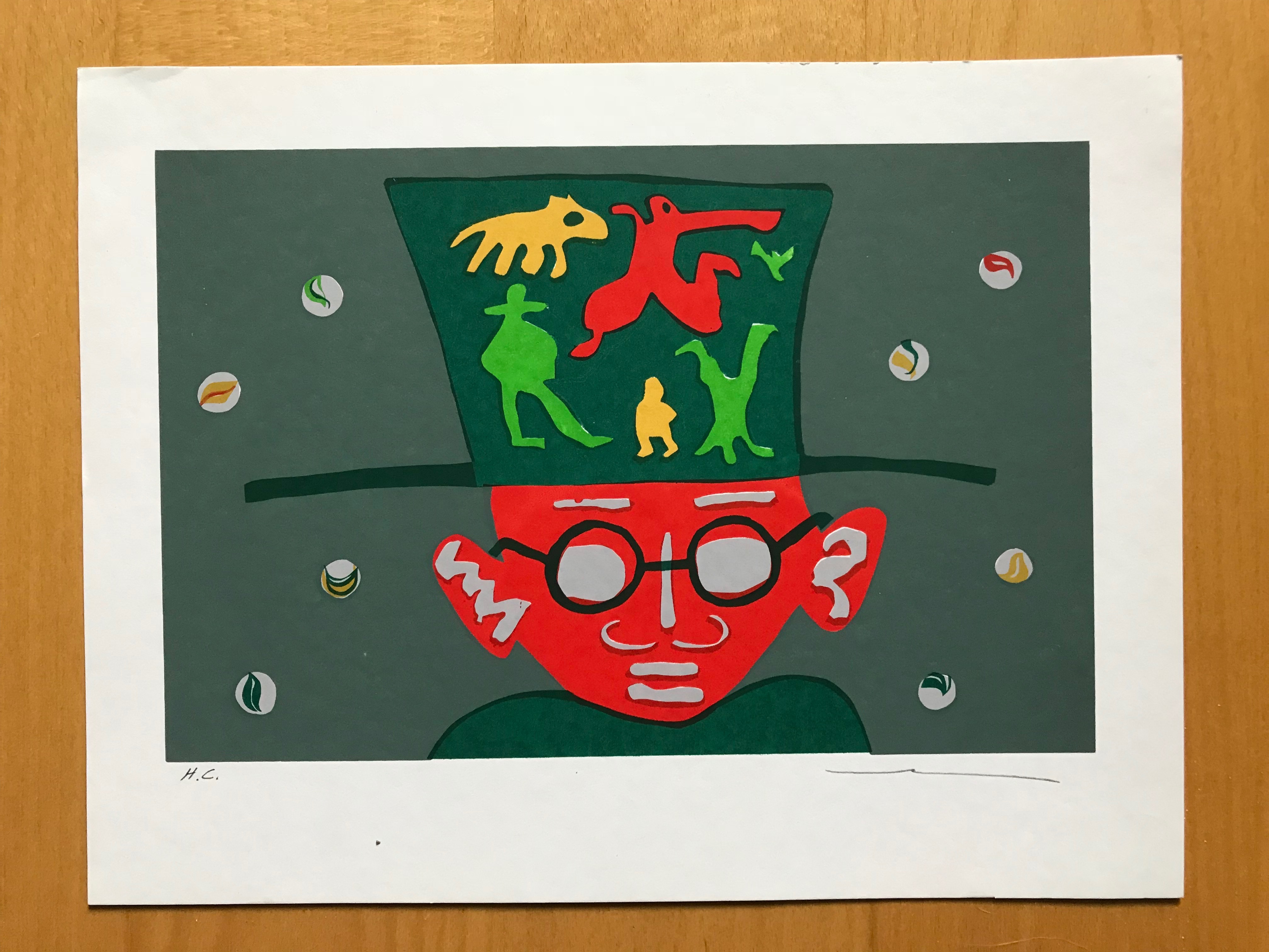 Niet of onleesbaar gesigneerd - Mooie zeefdruk - zonder titel - HC kopen? Bied vanaf 1!