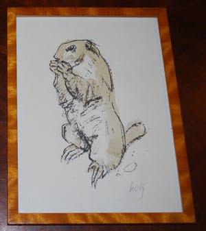 Fritz Rudolf Hug - kleurenlitho van een bever kopen? Bied vanaf 30!