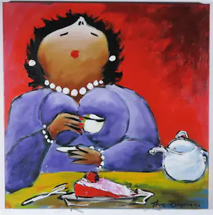 Buy Theo Broeren - Acryl op doek, Esther? Bid from 80!